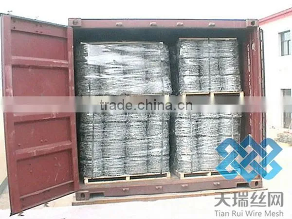 galvanized/pvc coated barbed wire (reverse twist or nromal twist )