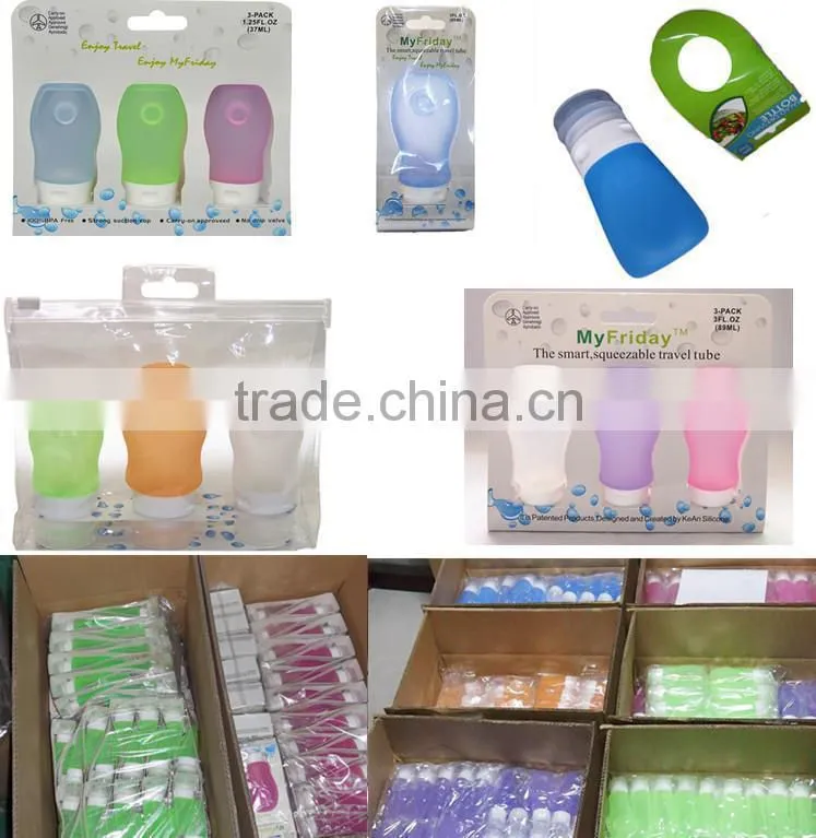 China factory soft squeeze bottle TSA Travel set bottles