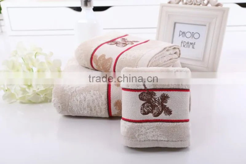 embroidery face bath towels set