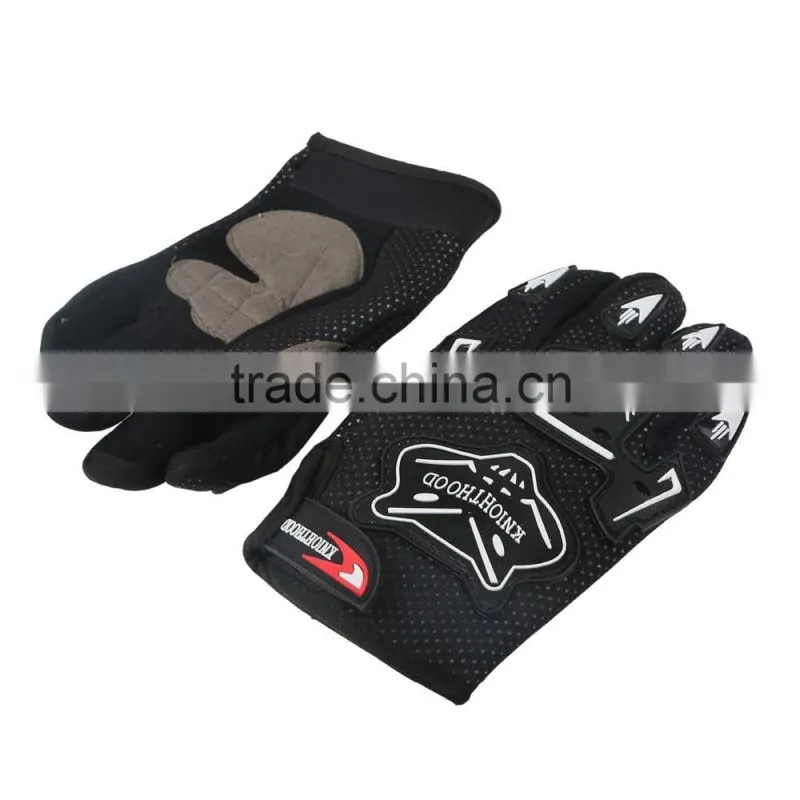Youth Black/Silver Skull Bike Motocross Helmet Goggles+gloves+Interphone S M L
