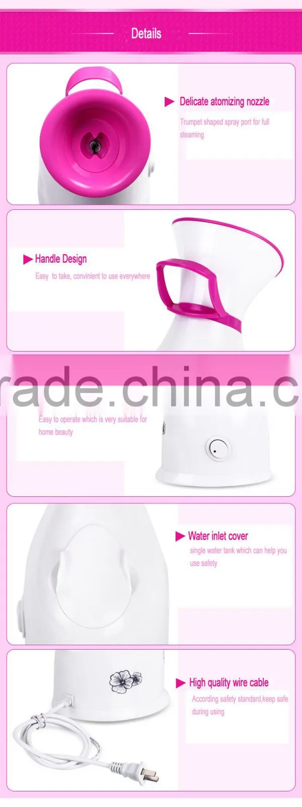 handy mist deep cleaning facial steamer manual for promotion gift
