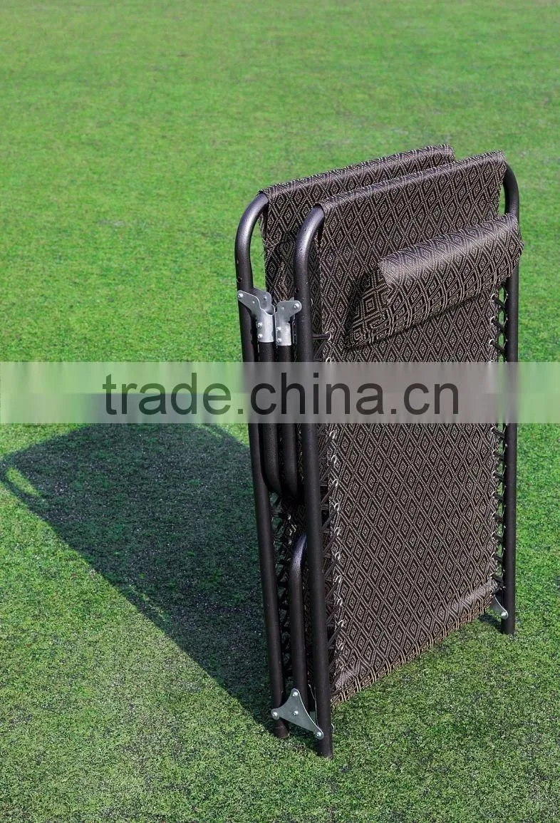 Rattan Zero Gravity Lounge Chair with Pillow and Cup Holder