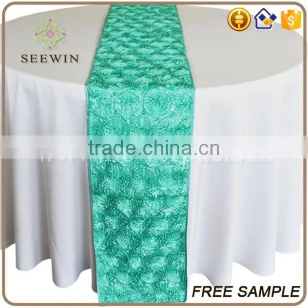 fancy rosette table runners for decoration