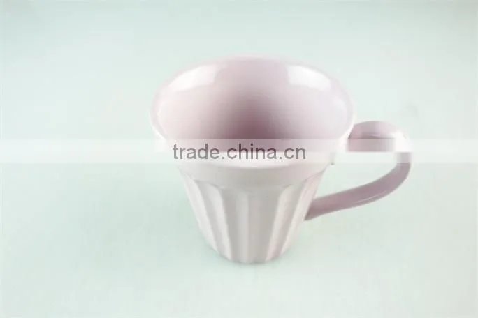 stock pink color mug,glazed mug,ceramic coffee mug with handle