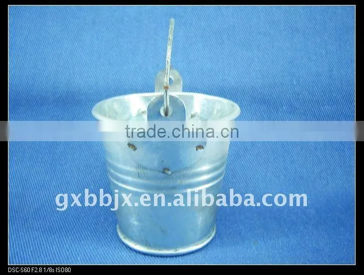 Silver iron sheet pail religious gift and crafts