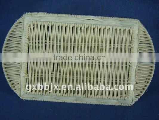 Rectangle rattan iron frame storage fruit tray