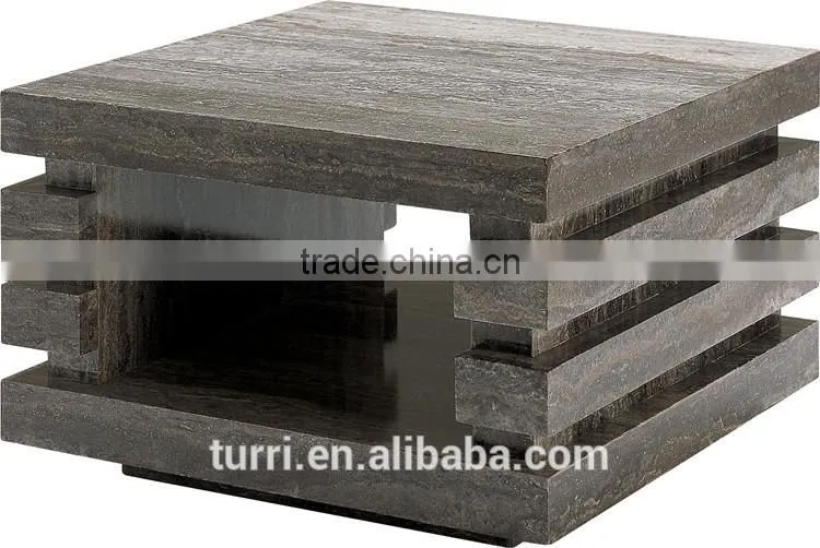 Modern Luxury White Natural Travertine Tea Table For Home Center