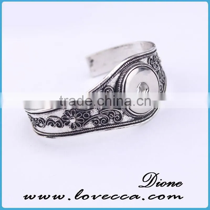 Wholesale Adjustable interchangeable jewelry snap button bracelet