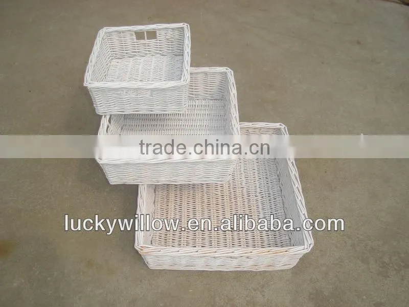 hand-made crafts willow storage baskets with cotton lining
