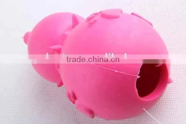 TPR pet toy in gourd shape with footprint pattern/dog toy