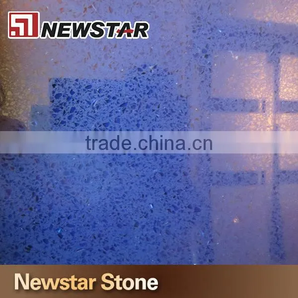 Artificial quartz crystal blue quartz stone