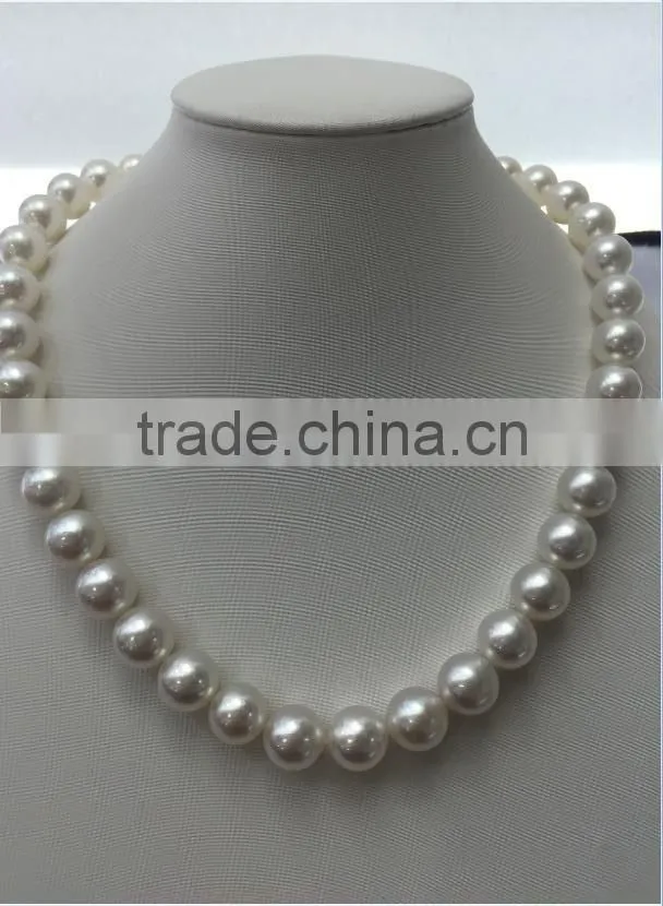 12-13mm white South Sea Pearl with 14K Gold clasp necklace
