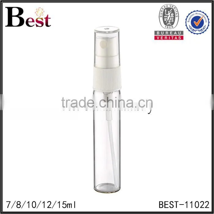10ml 12ml 15ml perfume spray bottle clear empty perfume spray bottle white pump perfume bottle glass spray