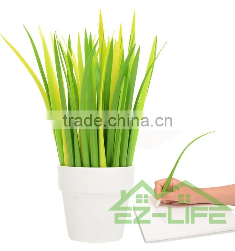 12 Best Forest Green Soft Grassblade Design Ballpoint Silicone Grass Pen