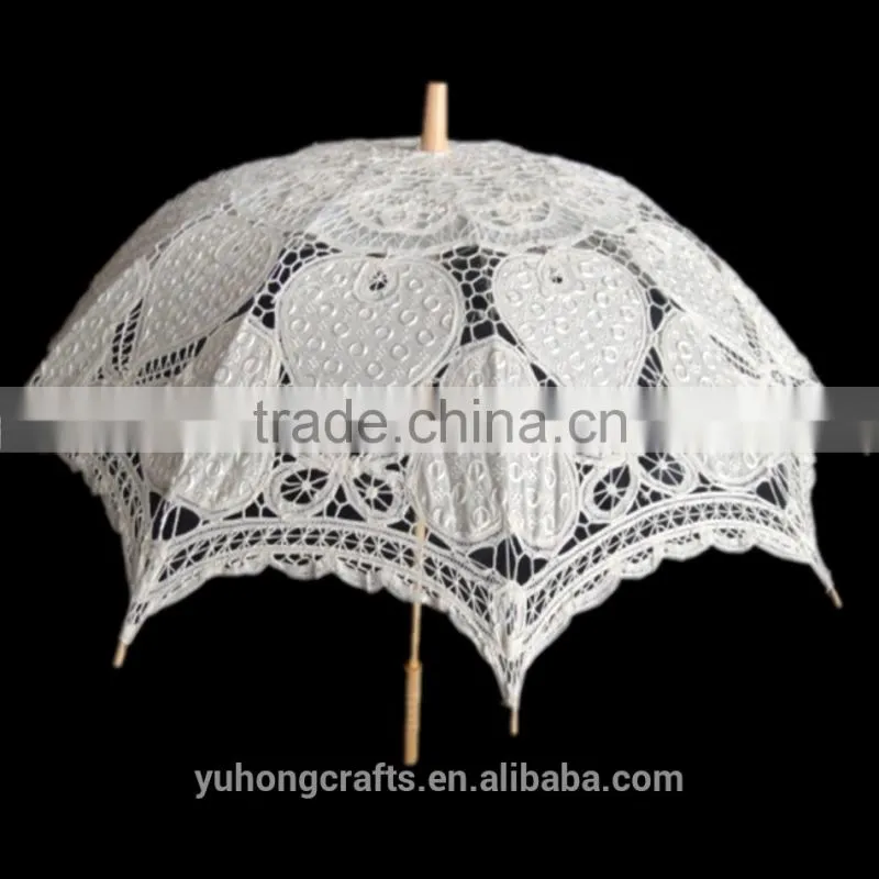 white Lace parasol craft umbrella