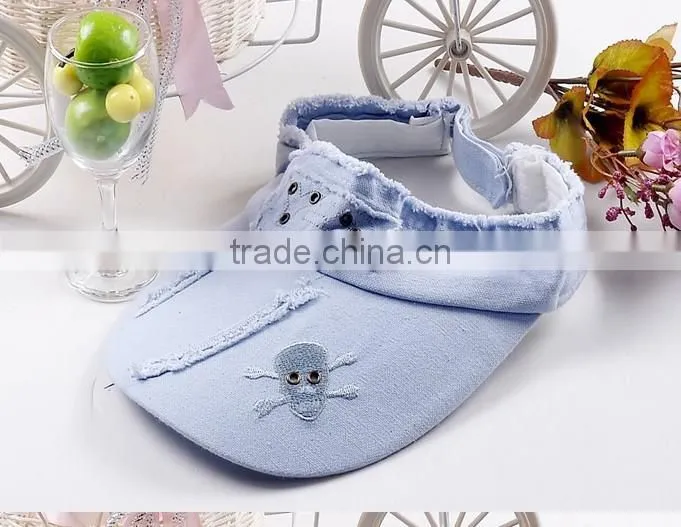 2014 high quality sun visor cap with embroidery logo made in Guangdong