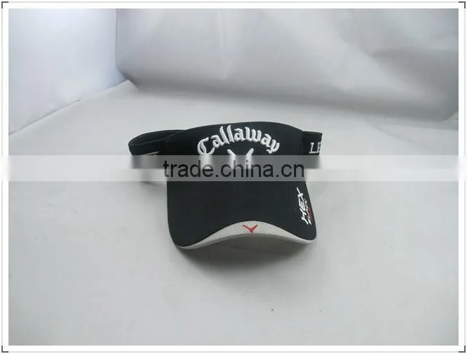 2013 high quality sun visor cap with embroidery logo made in Guangdong