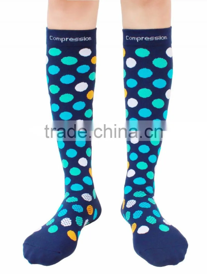 men's fancy compression socks with polka dots design