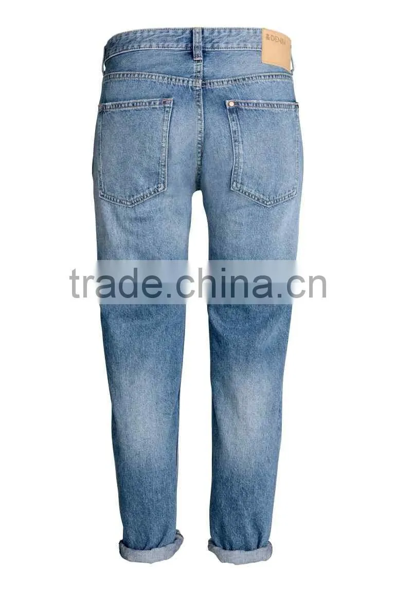 Boyfriend Low Trashed Jeans,2016 summer women denim pants,women corpped jean