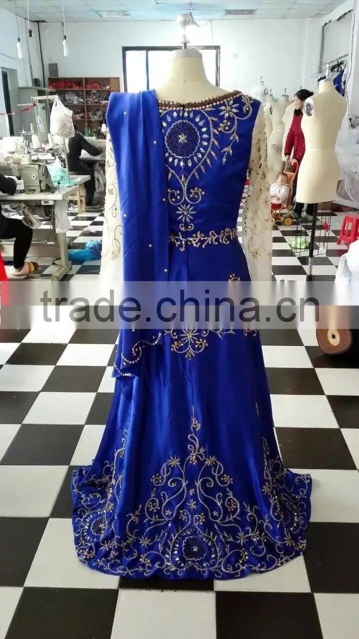 Beautiful Flowers Floor Length Muslin Wedding Evening Dress with Cloak
