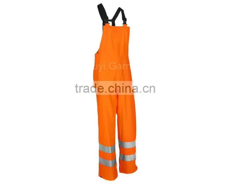 100%Polyester Anti-Static Fluorescent Green/orange Bib Overall