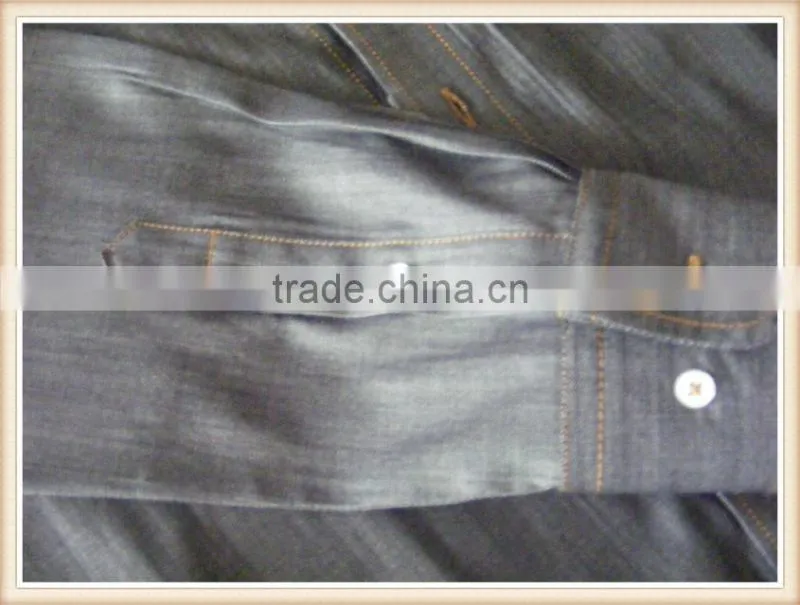 2016 custom men cotton denim shirts