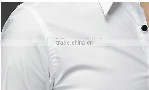 2017 MTO mens contrast color poplin white tuxedo shirt