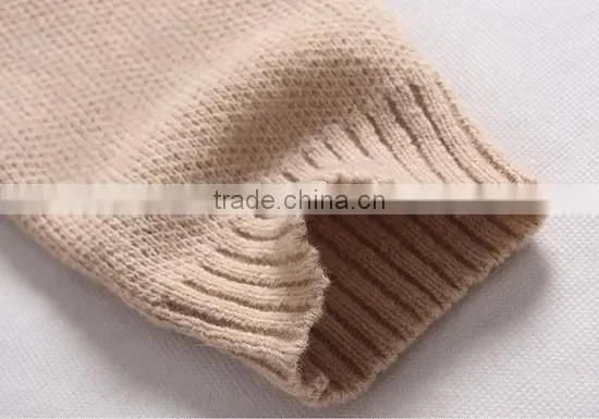 The long sleeve orange white front stripes design knitting pullover casual men knitted sweater