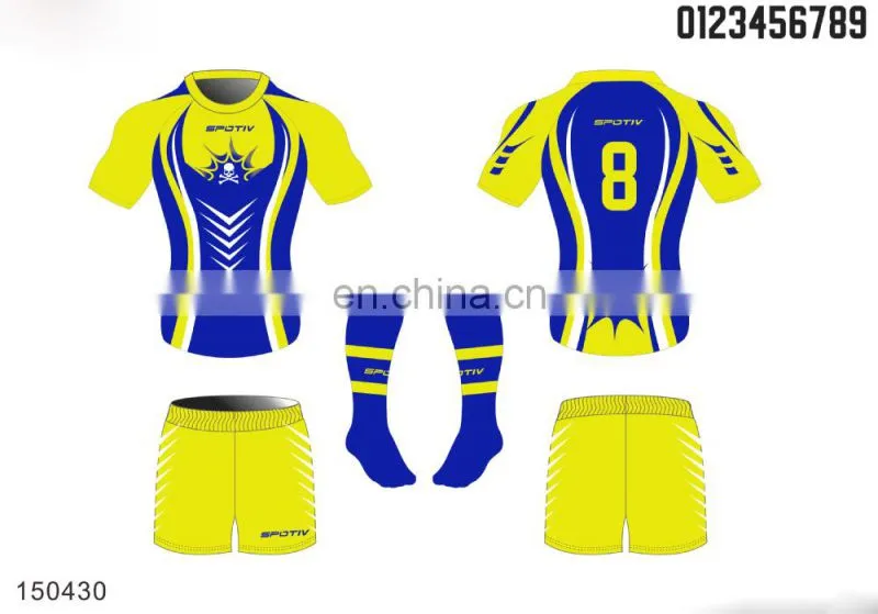 2016 custom trendy rugby jersey with sublimation
