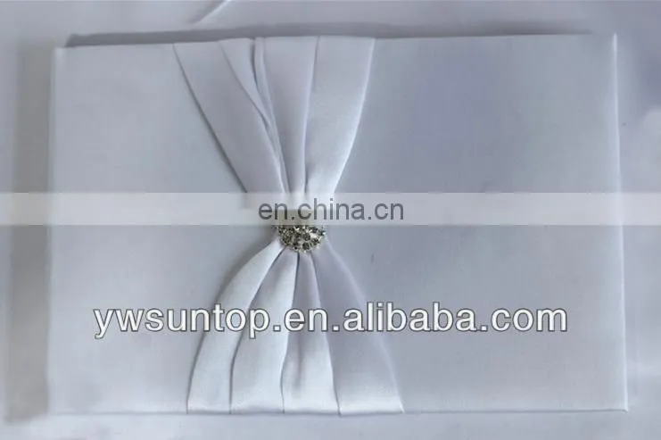 bow-knot designer with wave pointred textile wedding guest book decorations