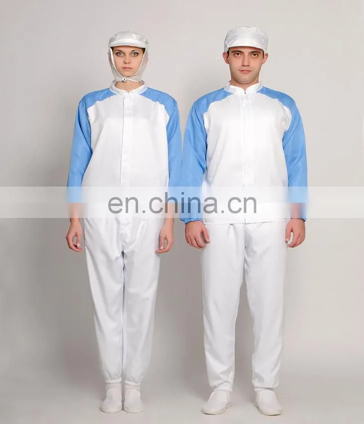Food protective uniform/Food industrial factory worker uniform/100%polyester uniforms for food industry