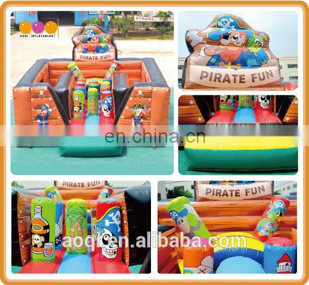 AOQI pirate pop-up inflatable fun city china with free EN14960