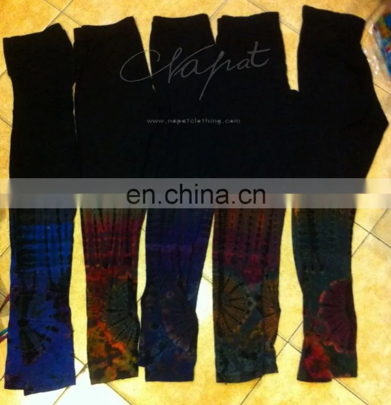 Wholesale Summer Sexy Tiedye Colorful pants,baggy tie dye pants,rayon viscose pants