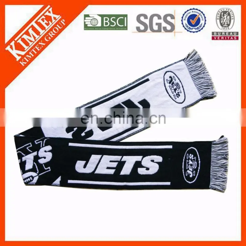 2016 acrylic woven football team scarf