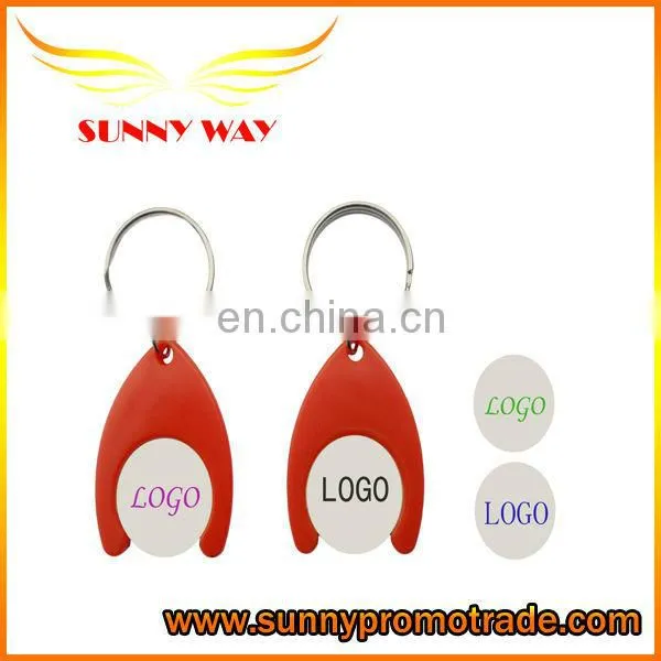 Supply plastic token coin keychain