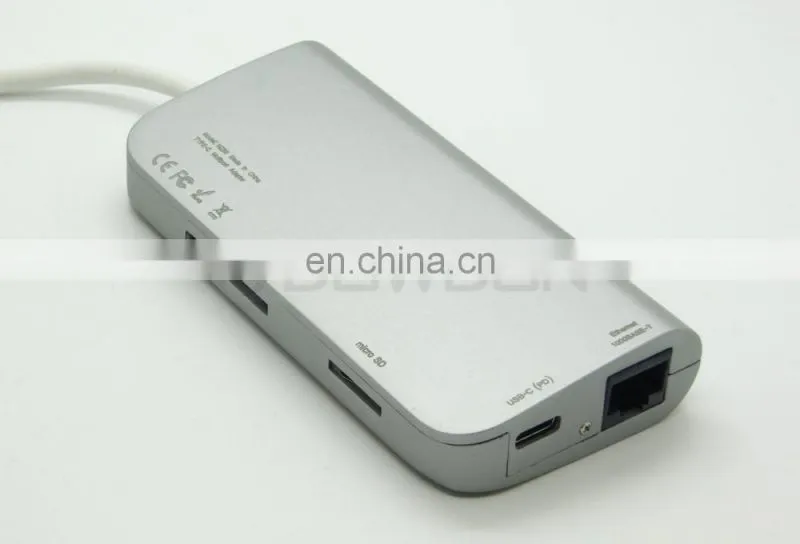 USB C Hub 8 in 1 Multi Port Adapter Type C Combo Hub for Macbook pro