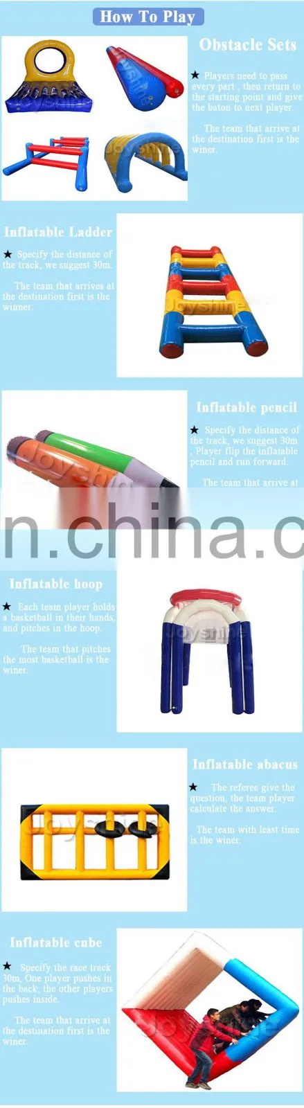Interactive Inflatable Team Building Games Outdoor Sports Adult Kids Activities Inflatable Obstacle Course Equipment For Sale