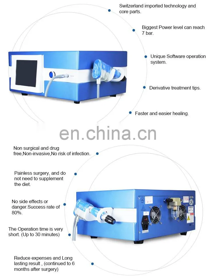 Home use fisioterapia extracorporeal shock wave therapy back pain relief equipment