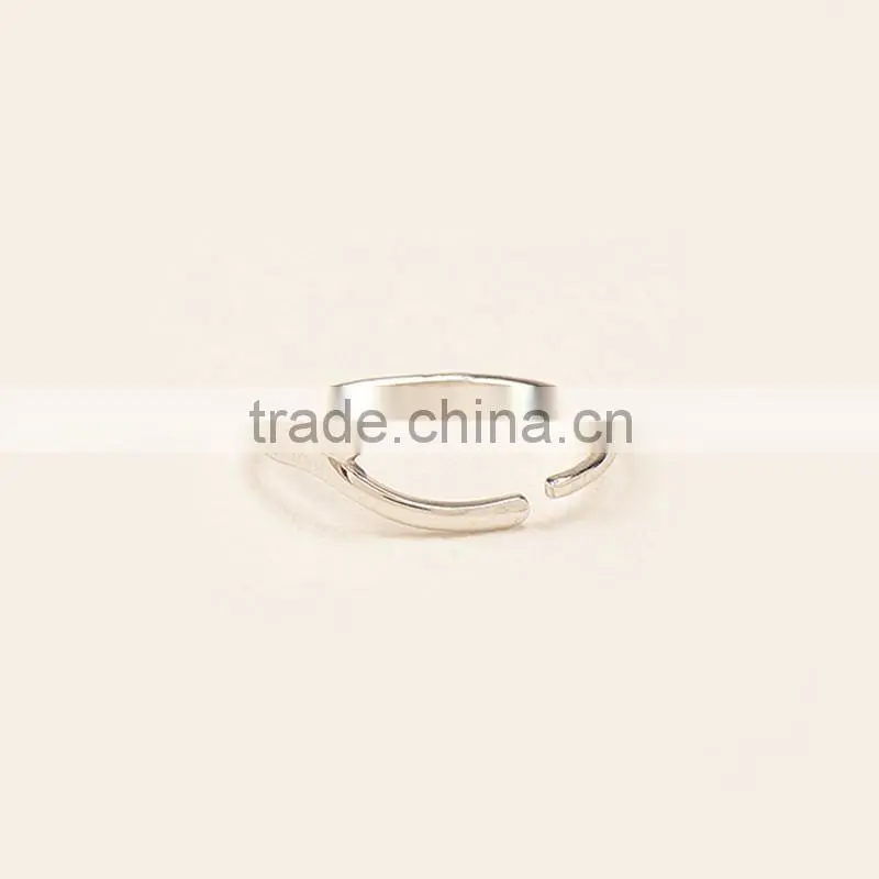 Fashion Women Engagement Jewelry silver Plating Female Finger Rings