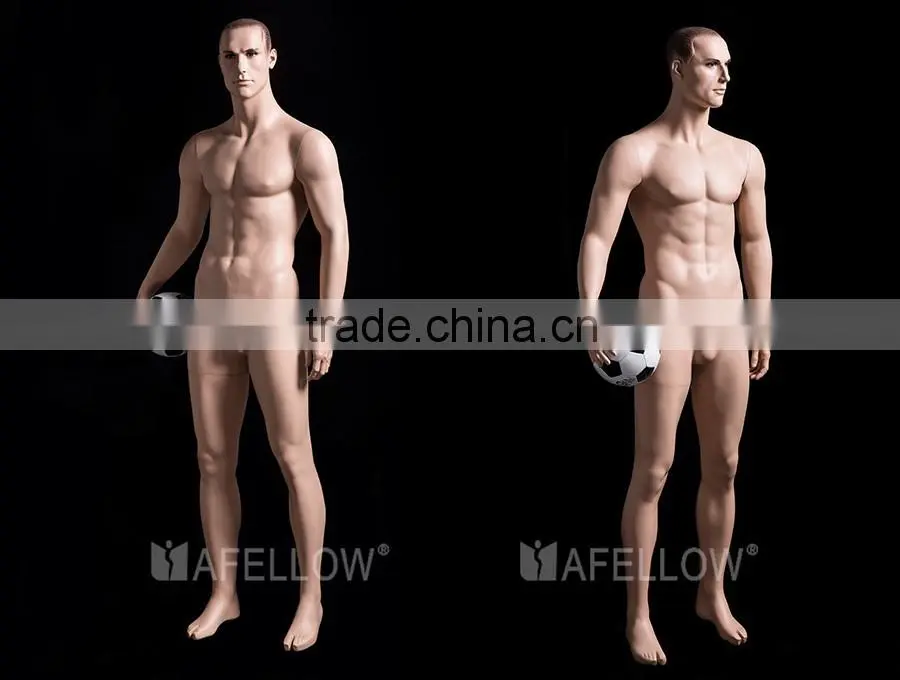 Playing Football Mannequin Fiberglass Male Realistic Engraving Head Sports Men Display Manikin FTM2