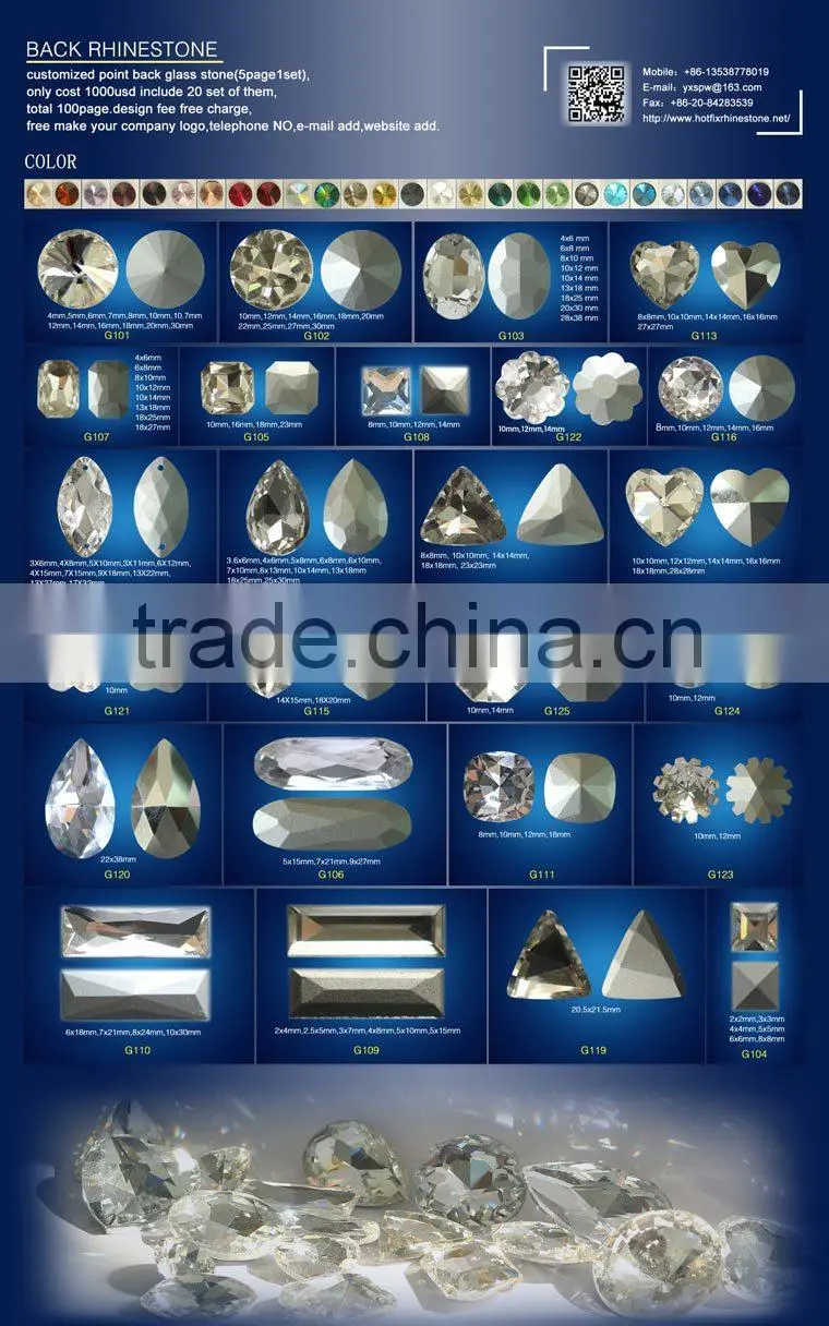 W0813 China factory accessories loose faceted glass gemstones;loose glass faceted gemstones;glass faceted loose gemstone