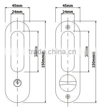 SD01SN-ET:High Quality Round Corner Sliding Door Lock