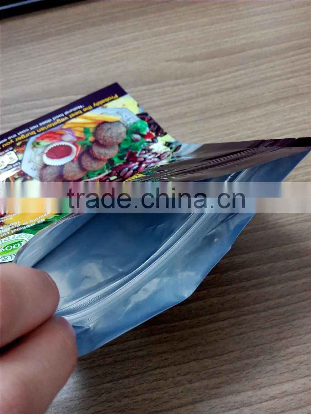 Aluminum Foil Customer Printing Laminated Plastic stand up pouch with zip lock for dried vegetable