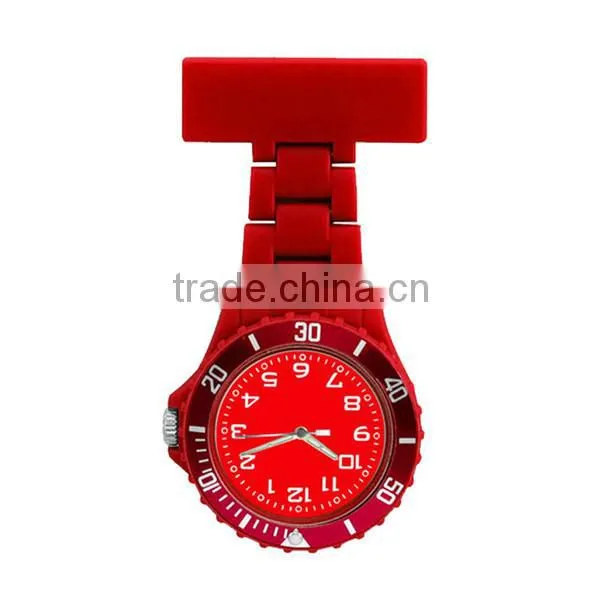 2015 hot sale many colors plastic nurse watch for wholesale
