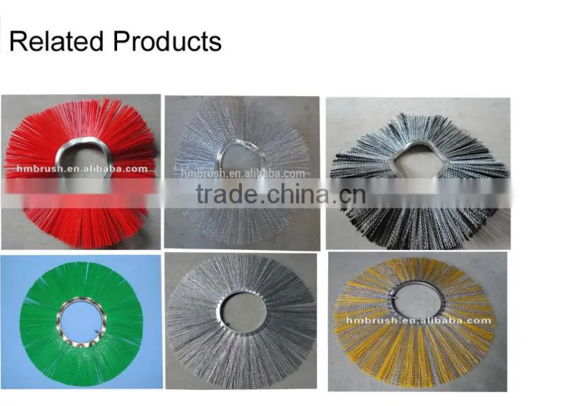 Round roller brushes for industrial usage