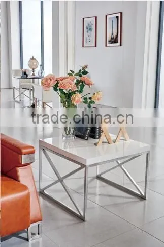 Polished lacquer table top home office tea table