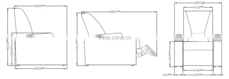 Japanese standard new design unique VIP Cinema chair Recliner Sofa VIP02-E