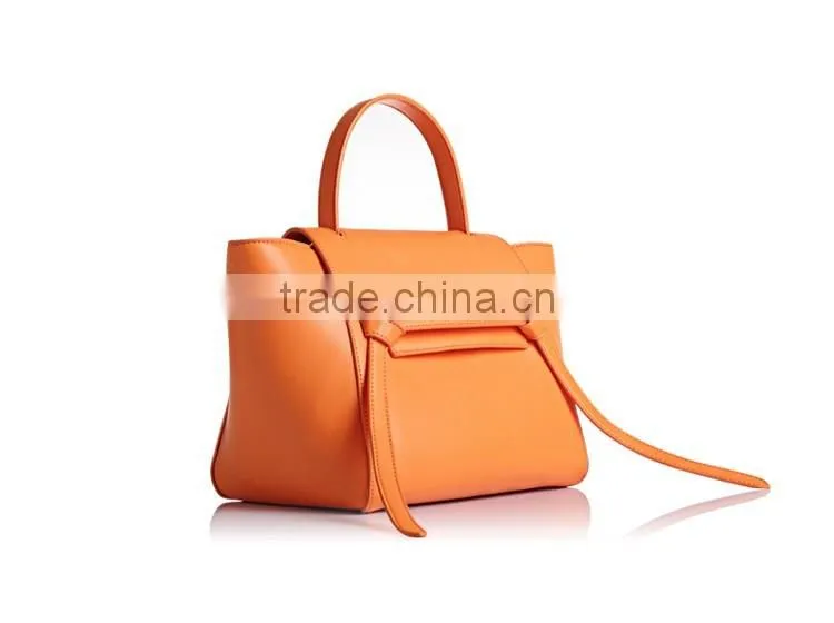 2016 Guangzhou New Fashion Genuine Nappa Leather PU leather Belt Bags Shoulder Bag Handbag for woman