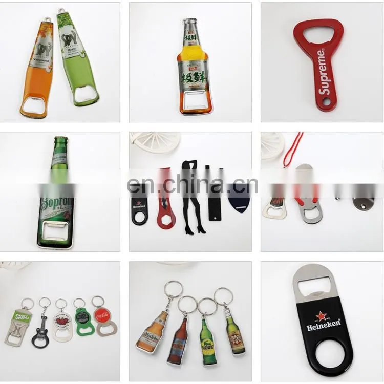 Customization Epoxy Metal Beer Bottle Opener with Keychain