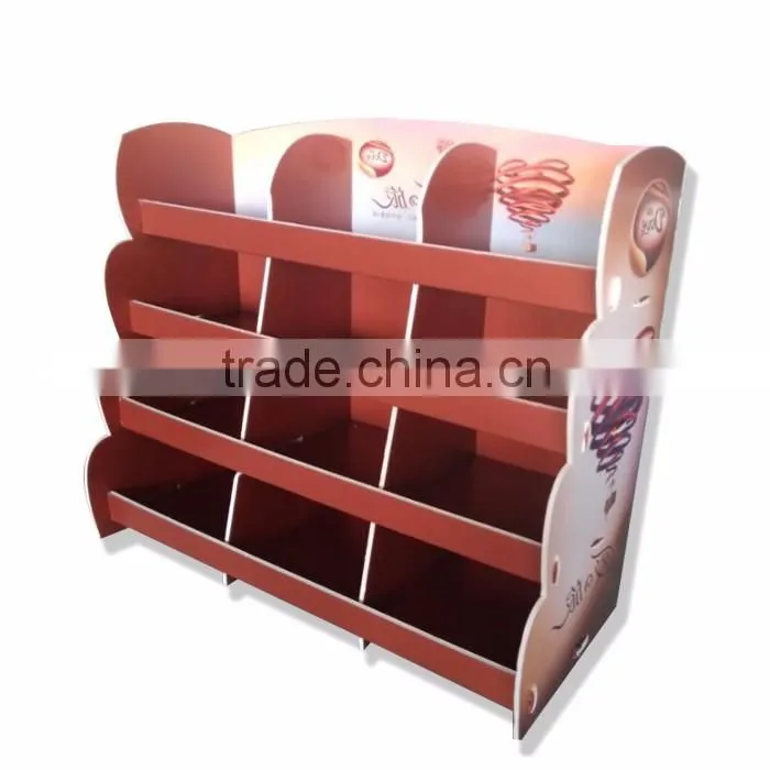 Cardboard Promotional Display Shelf Cardboard Pallet Display For Chocolate